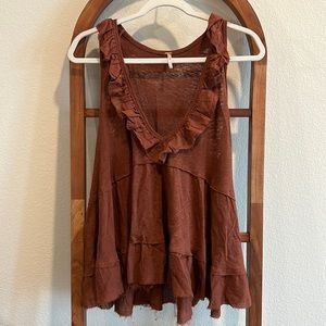 Free People Ruffle Tank Top